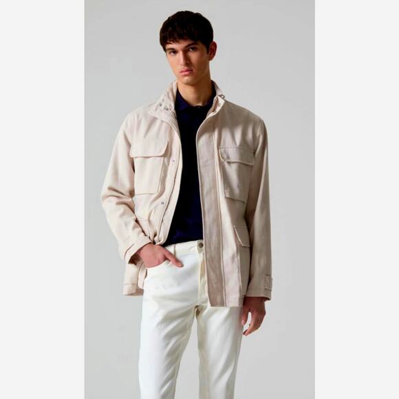 MP Piombo Safari 4 Flap Pocket Jacket Concealed zip size S - Picture 1 of 16